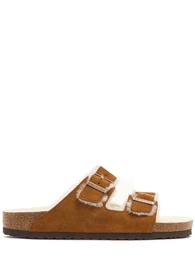 Sandalen Aus Shearling Und Wildleder arizona
