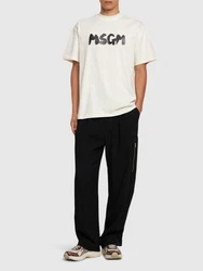 T-shirt mit Logodruck Creme