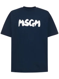 T-shirt Aus Baumwolljersey Mit Logodruck