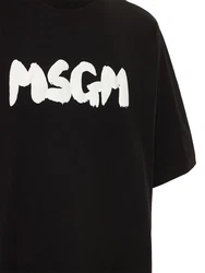 T-shirt mit Logodruck Schwarz