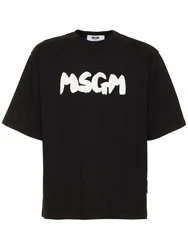 T-shirt mit Logodruck Schwarz