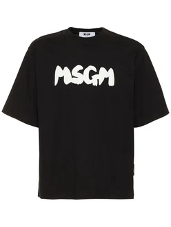 T-shirt mit Logodruck Schwarz