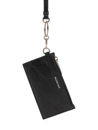 Bb Monogram Leather Card Holder