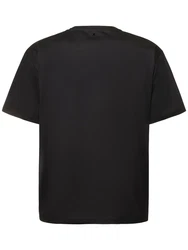 T-shirt Aus Baumwolljersey Schwarz