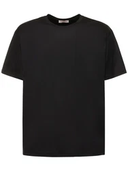 T-shirt Aus Baumwolljersey Schwarz