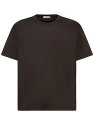 T-shirt Aus Baumwolljersey Schwarz