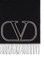 Schal Vlogo-signatur Schwarz/Grau