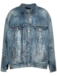 Oversized Jacke Aus Baumwolldenim