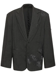 Heather Prince Of Wales Wool Jacket