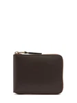Lederbrieftasche Mit Reissverschluss Schwarz