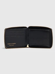 Lederbrieftasche Mit Reissverschluss Schwarz