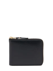 Lederbrieftasche Mit Reissverschluss Schwarz