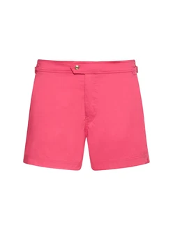 Kompakte Badeshorts Aus Popeline