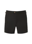 Kompakte Badeshorts Aus Popeline Schwarz