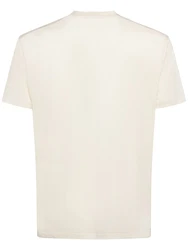 T-Shirt Aus Lyocell & Baumwolle Creme