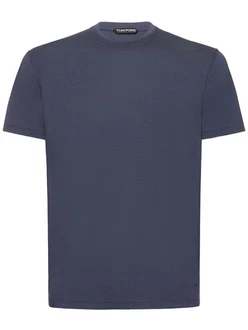 T-Shirt Aus Lyocell & Baumwolle Blau