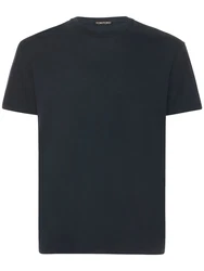 T-Shirt Aus Lyocell & Baumwolle Schwarz