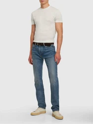 T-Shirt Aus Lyocell & Baumwolle Grau/Beige