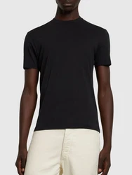 T-Shirt Aus Lyocell & Baumwolle Schwarz