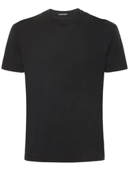 T-Shirt Aus Lyocell & Baumwolle Schwarz