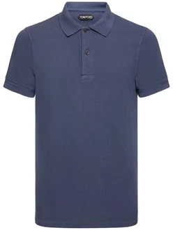 Tennis-Polohemd Blau
