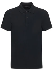 Tennis-Polohemd Schwarz