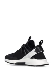 Sneakers aus Techno-Alcantara und Leder Schwarz