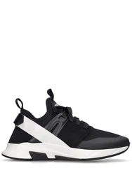 Sneakers aus Techno-Alcantara und Leder Schwarz