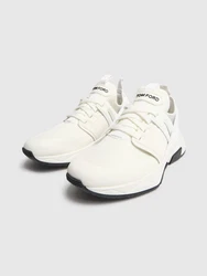 Sneakers aus Techno-Alcantara und Leder Rosa