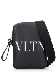 Vltn Small Leather Crossbody Bag