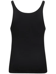 Tanktop Aus Baumwolljersey Schwarz