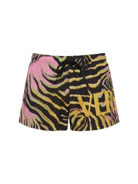 Badeshorts Aus Nylon Mit Logodruck