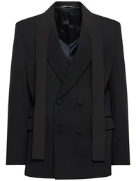 Blazer Aus Wolle Mit Schal