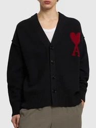 Cardigan Aus Wollstrick Mit Logo Schwarz