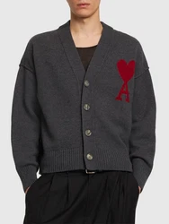 Cardigan Aus Wollstrick Mit Logo 