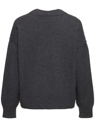 Cardigan Aus Wollstrick Mit Logo 