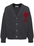 Cardigan Aus Wollstrick Mit Logo 