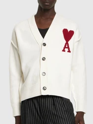 Cardigan Aus Wollstrick Mit Logo Rosa