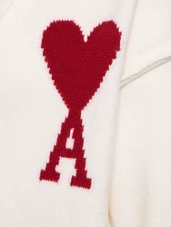 Cardigan Aus Wollstrick Mit Logo Rosa