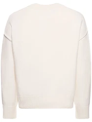 Cardigan Aus Wollstrick Mit Logo Rosa