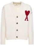 Cardigan Aus Wollstrick Mit Logo Rosa