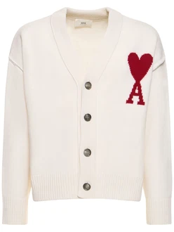 Cardigan Aus Wollstrick Mit Logo Cardigan Aus Wollstrick Mit Logo