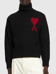 Rollkragenpullover Mit Logo Schwarz