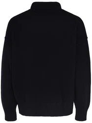 Rollkragenpullover Mit Logo Schwarz