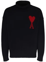 Rollkragenpullover Mit Logo Schwarz