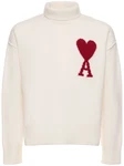 Rollkragenpullover Mit Logo Rosa/Creme