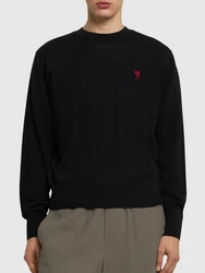 Strickpullover Mit Logo Schwarz