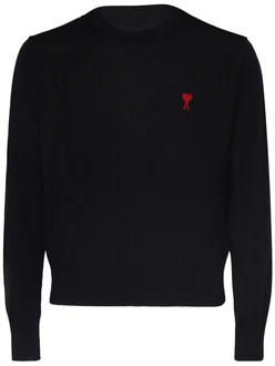 Strickpullover Mit Logo Schwarz Strickpullover Mit Logo Schwarz