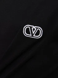 T-shirt Aus Baumwolle Mit Logo Schwarz
