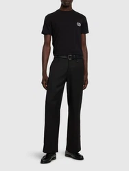 T-shirt Aus Baumwolle Mit Logo Schwarz